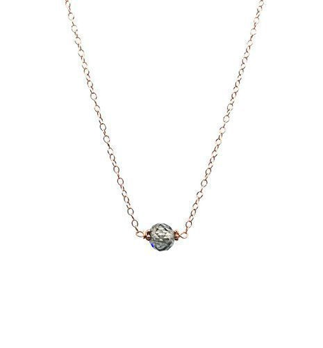 2.3 Carat Blue Diamond Necklace ~ 14k Rose Gold - Van Der Muffin's Jewels
