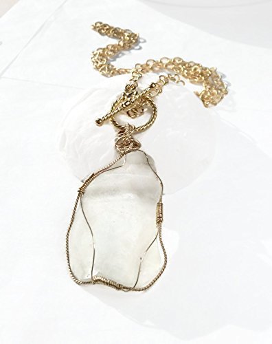 Frosted Sea Glass Toggle Necklace - Van Der Muffin's Jewels