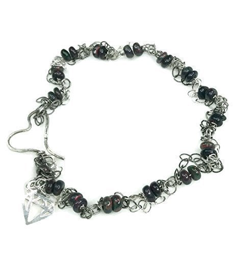 Black Opal Cluster Bracelet - Van Der Muffin's Jewels