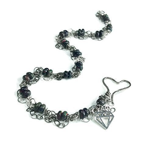 Black Opal Cluster Bracelet - Van Der Muffin's Jewels