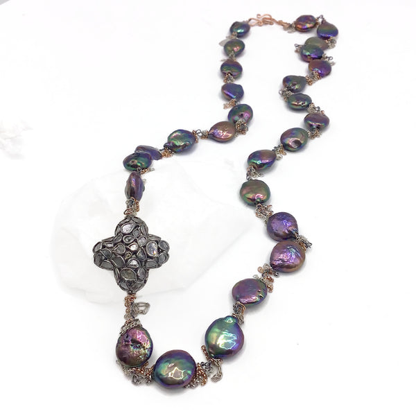 black coin pearl necklace