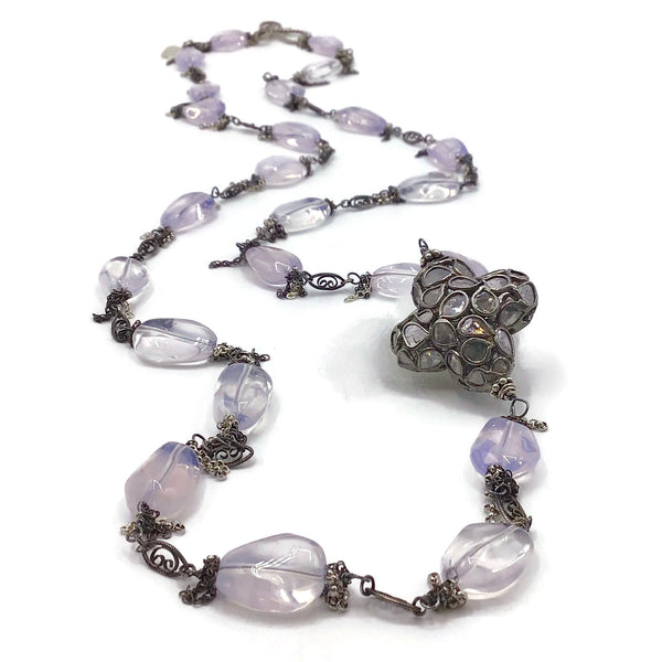 lilac scapolite necklace