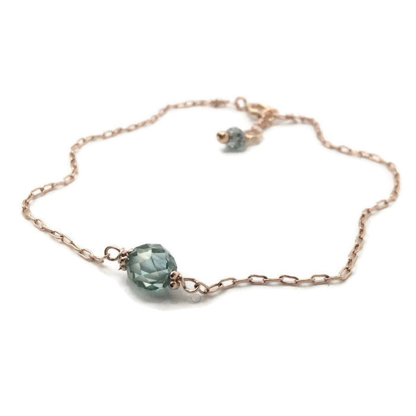 *1.2 Carat Blue Diamond Bracelet ~ 14K Rose Gold - Van Der Muffin's Jewels