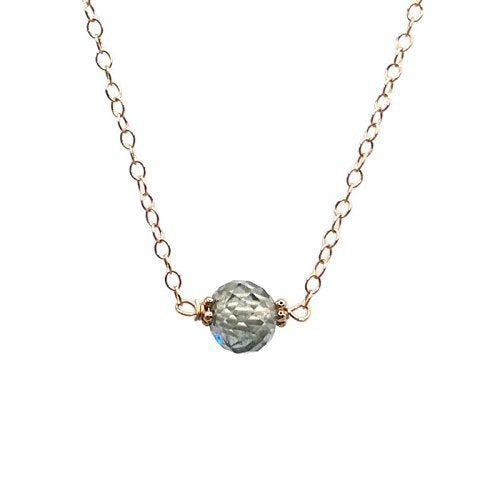 2.3 Carat Blue Diamond Necklace ~ 14k Rose Gold - Van Der Muffin's Jewels