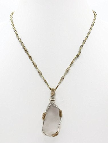 Statement Sea Glass Pendant Necklace - Van Der Muffin's Jewels