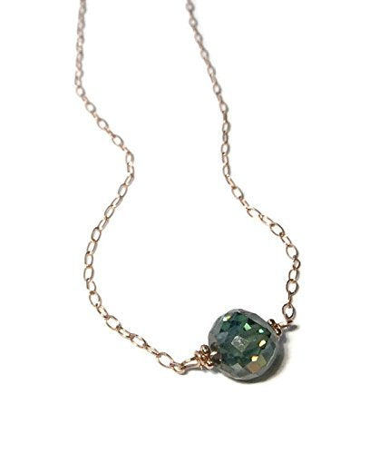 14K Rose Gold Fancy Diamond Necklace - Van Der Muffin's Jewels