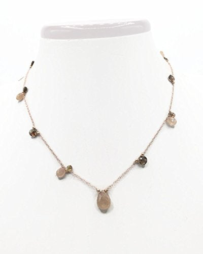 Pink Sapphire Teardrop Necklace ~ 14k Rose Gold - Van Der Muffin's Jewels