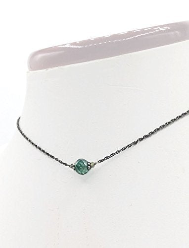 *2.0 Carat Antique Aqua Diamond Necklace - Van Der Muffin's Jewels