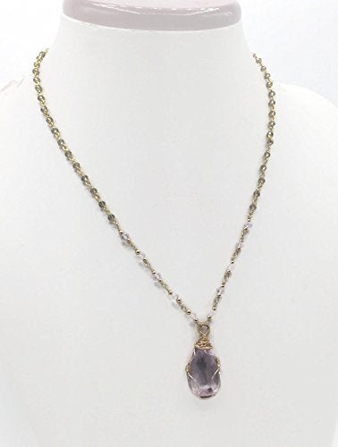 Pink Amethyst Pendant Necklace - Van Der Muffin's Jewels