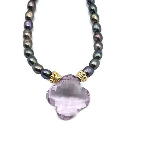 *Lilac Amethyst Clover Necklace - Van Der Muffin's Jewels