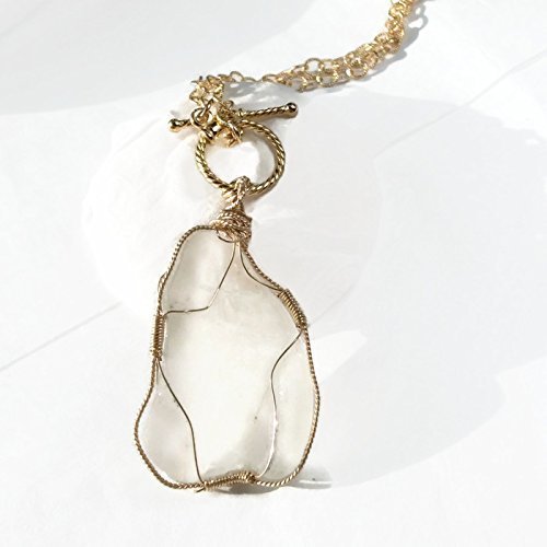 Frosted Sea Glass Toggle Necklace - Van Der Muffin's Jewels