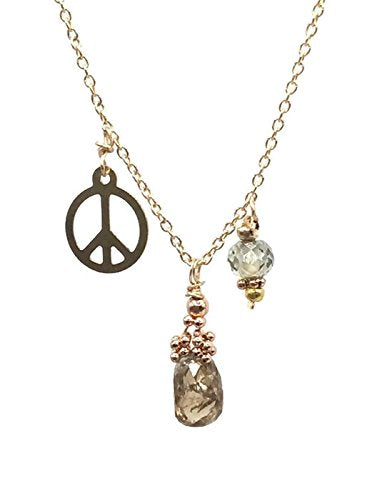 1.8 Carat Diamond ‘Peace’ Necklace ~ 14k Gold - Van Der Muffin's Jewels