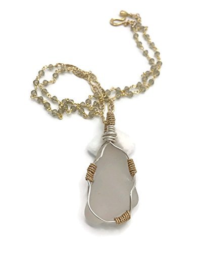 Statement Sea Glass Pendant Necklace - Van Der Muffin's Jewels