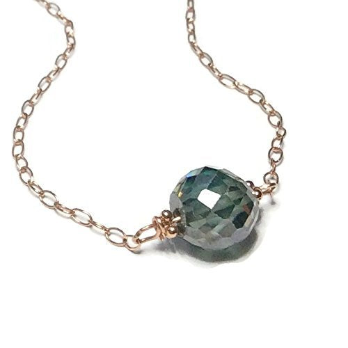 14K Rose Gold Fancy Diamond Necklace - Van Der Muffin's Jewels