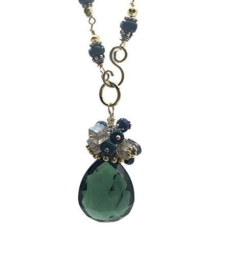 Black Opal Beaded Aventurine Pendant Necklace - Van Der Muffin's Jewels