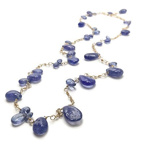 Tanzanite Gemstone Cluster Necklace - Van Der Muffin's Jewels