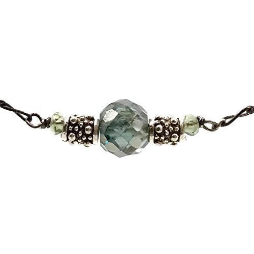 Blue Diamond Bar Necklace - Van Der Muffin's Jewels