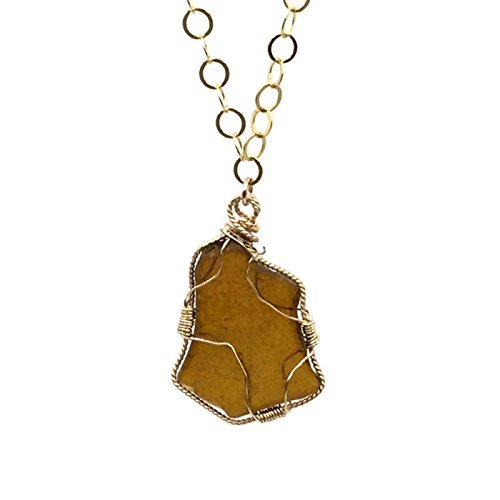 Amber Sea Glass Choker Necklace - Van Der Muffin's Jewels