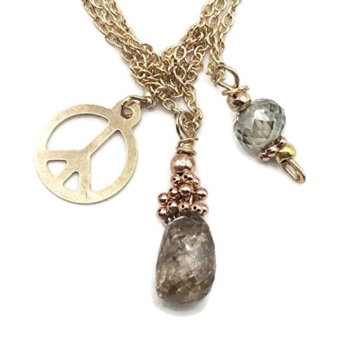 1.8 Carat Diamond ‘Peace’ Necklace ~ 14k Gold - Van Der Muffin's Jewels