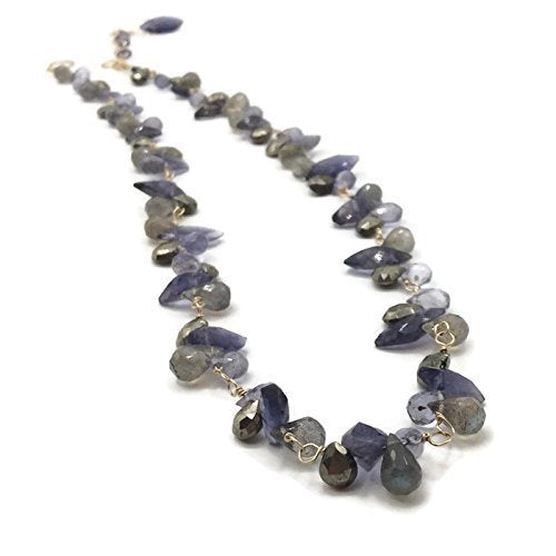 Royal Purple Gemstone Cluster Necklace - Van Der Muffin's Jewels