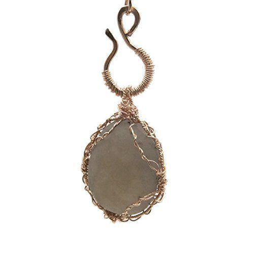 Gray Sea Glass Pendant Necklace - Van Der Muffin's Jewels