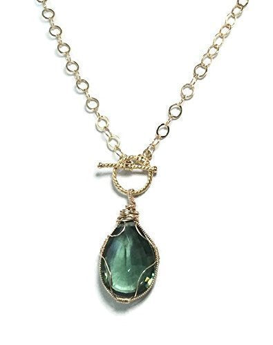 * 30.0 Carat Emerald Green Topaz Necklace - Van Der Muffin's Jewels