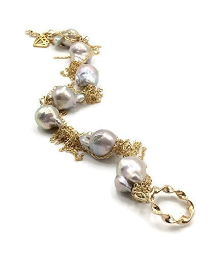 Baroque Pearl Fringe Bracelet - Van Der Muffin's Jewels