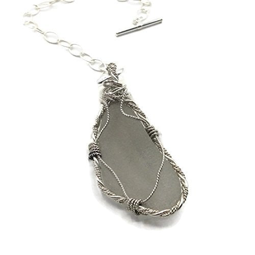 Sterling Silver Sea Glass Necklace - Van Der Muffin's Jewels