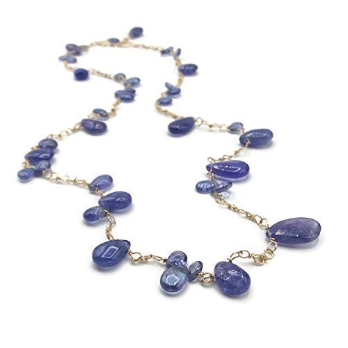 Tanzanite Gemstone Cluster Necklace - Van Der Muffin's Jewels