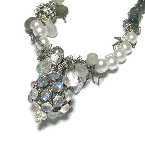 Moonstone and Pearl Assemblage Necklace - Van Der Muffin's Jewels