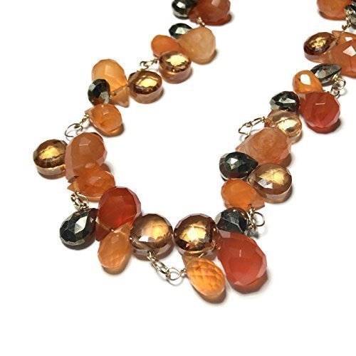 * ‘Hermes Orange’ Gemstone Cluster Necklace - Van Der Muffin's Jewels
