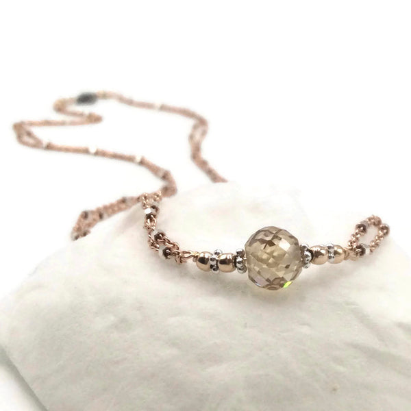 2.50 Carat Antique Yellow Diamond Necklace - Van Der Muffin's Jewels