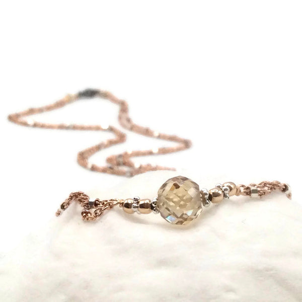 2.50 Carat Antique Yellow Diamond Necklace - Van Der Muffin's Jewels