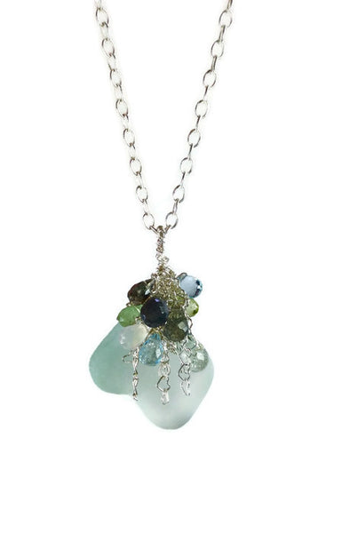 *Sea Glass Gemstone Necklace - Van Der Muffin's Jewels