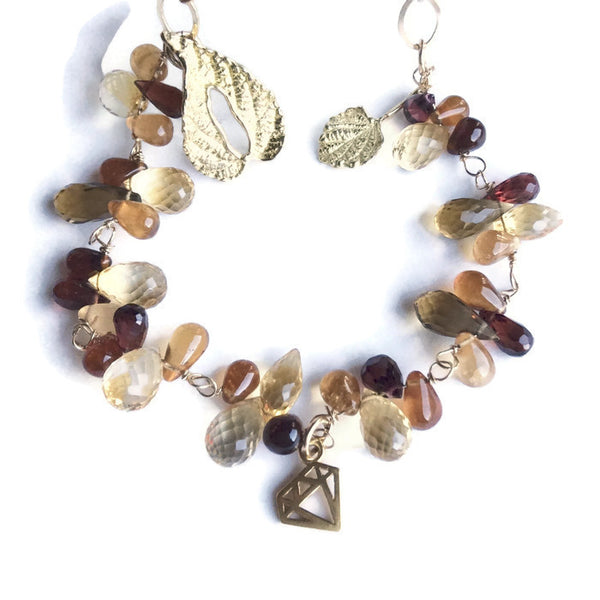 Golden Gemstone Bracelet - Van Der Muffin's Jewels