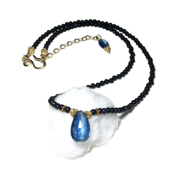 * Royal Kyanite Gemstone Choker Necklace - Van Der Muffin's Jewels