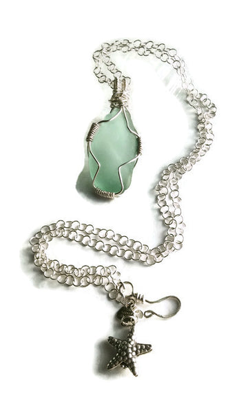 Hampton's Sea Glass Necklace - Van Der Muffin's Jewels