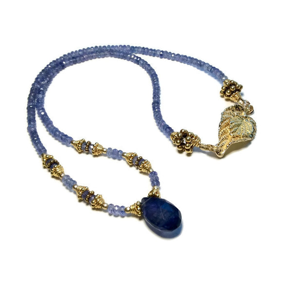 Tanzanite Gemstone Choker Necklace - Van Der Muffin's Jewels