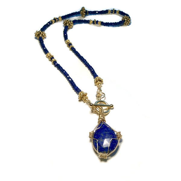 Lapis Pendant Necklace - Van Der Muffin's Jewels