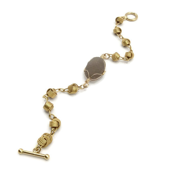 *Rare Gray Sea Glass Bracelet - Van Der Muffin's Jewels