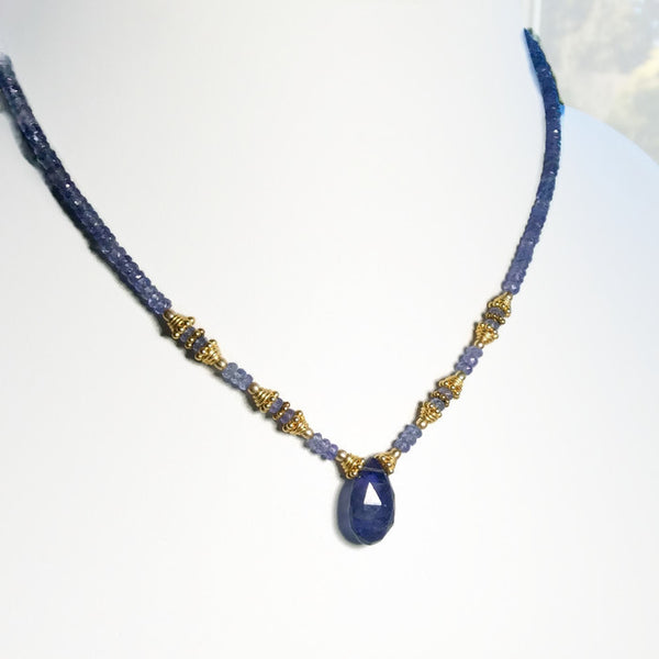 Tanzanite Gemstone Choker Necklace - Van Der Muffin's Jewels