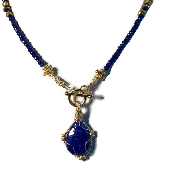 Lapis Pendant Necklace - Van Der Muffin's Jewels