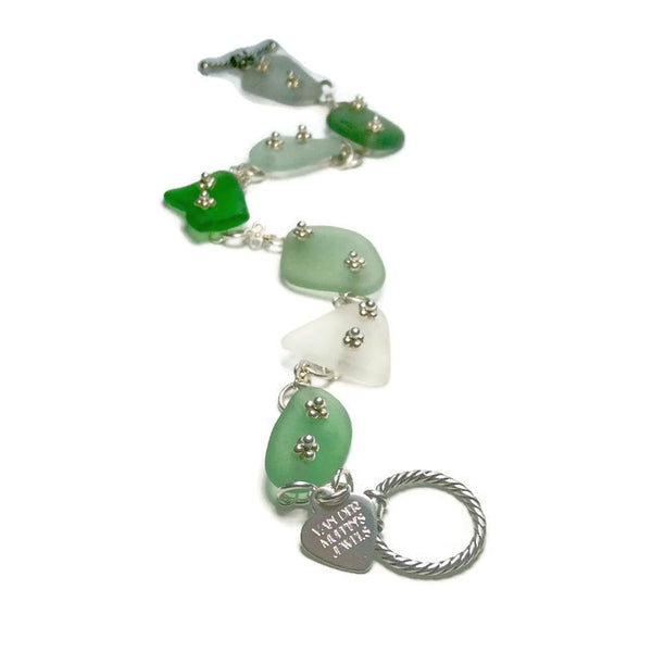 Sterling Silver Sea Glass Bracelet - Van Der Muffin's Jewels