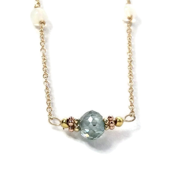 Diamond Station Necklace - Van Der Muffin's Jewels