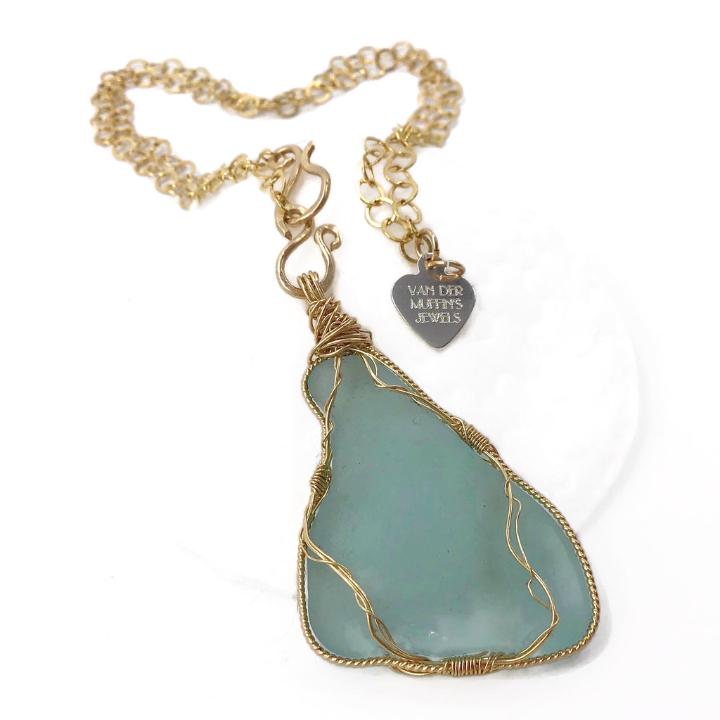 turquoise sea glass necklace