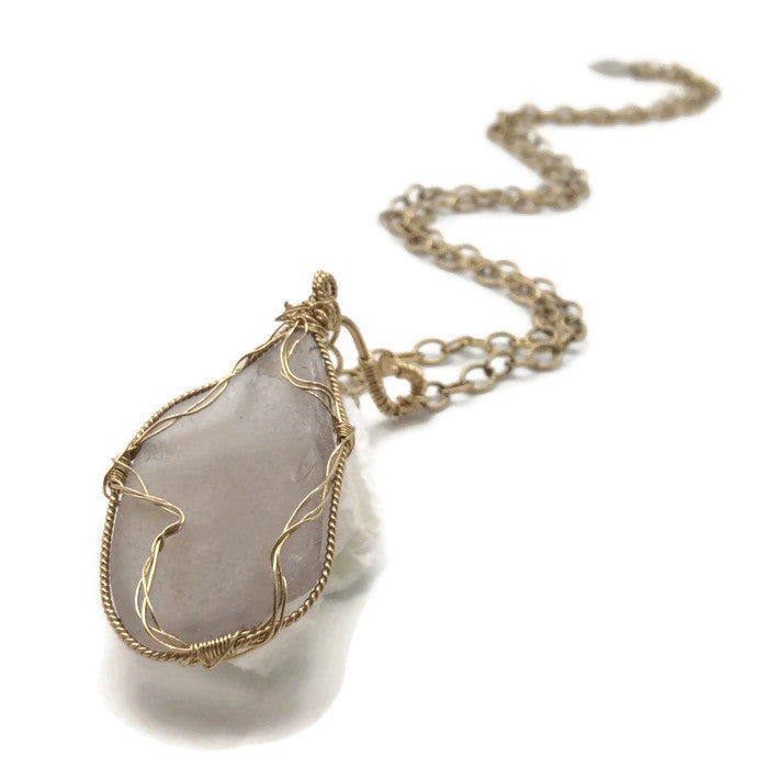 Rare Purple Sea Glass Necklace