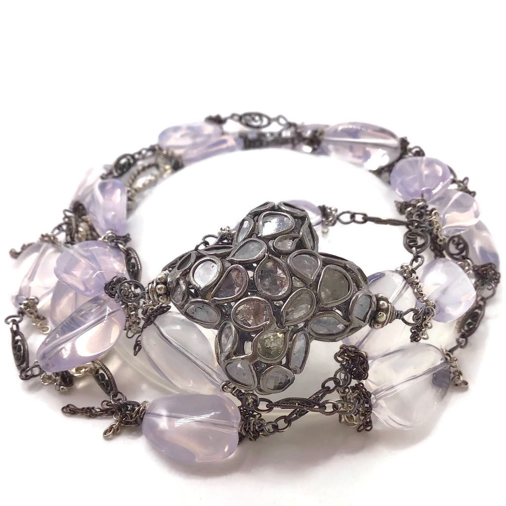 purple scapolite necklace