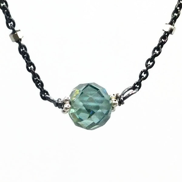 1.0 Carat Antique Blue Diamond Necklace - Van Der Muffin's Jewels