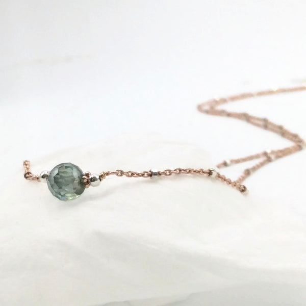 1.5 Carat Delicate Blue Diamond Necklace - Van Der Muffin's Jewels