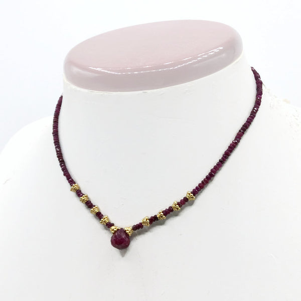 Natural Ruby Choker Necklace - Van Der Muffin's Jewels
